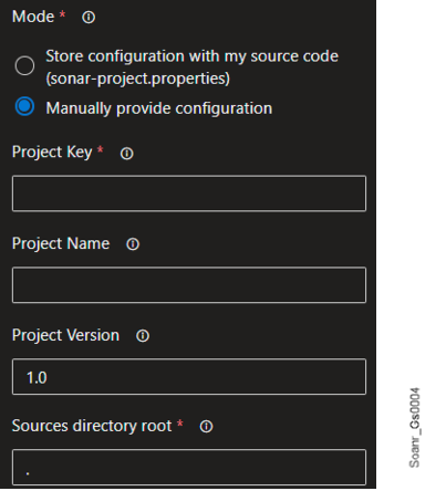 Select the Manually provide configuration mode
