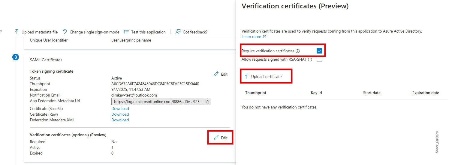 Check the active certificate